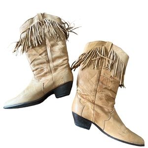 Vintage 70s Dingo Fringe Leather Boots